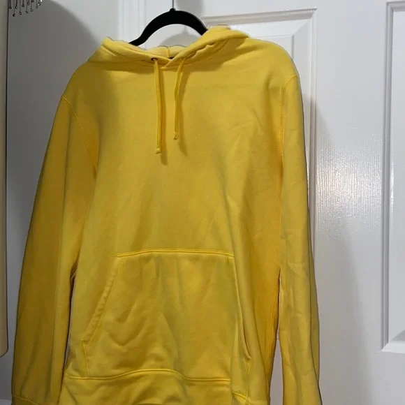 Bright yellow hoodie sale